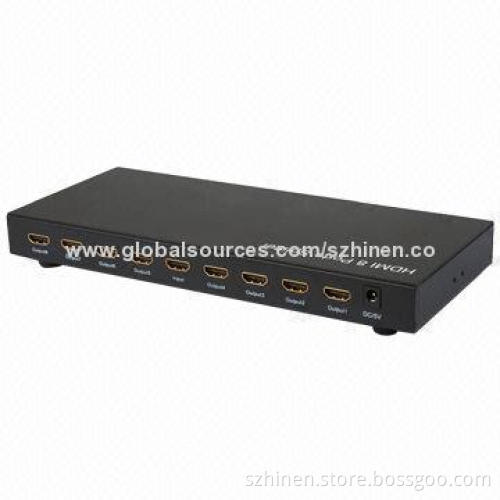 HDMI 8-port Splitter with 25-225MHz Wide Frequency Range